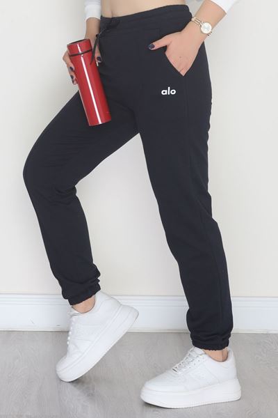 Baskılı Paça Lastik Eşofman Altı Lacivertbeyaz - 41316.1431.