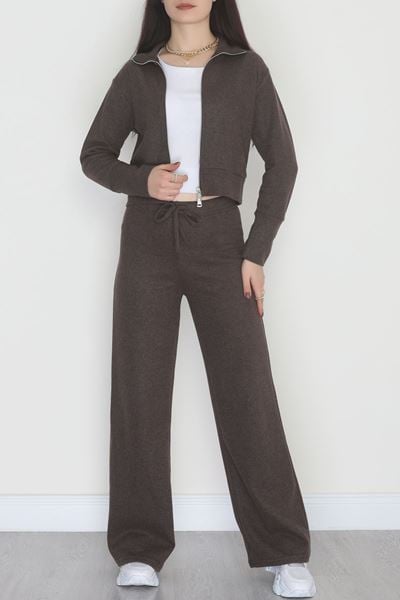 Çift Fermuarlı Selanik İkili Takım Kahve - 42640.1567.