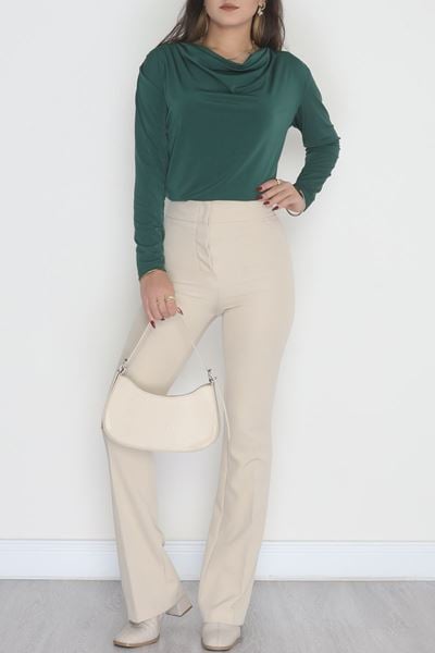 Degaje Yaka Sandy Bluz Yeşil - 70688.1949.