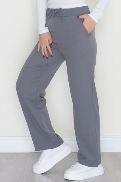 Beli Lastikli Dabıl Palazzo Pantolon Antrasit1 - 90714.1837.