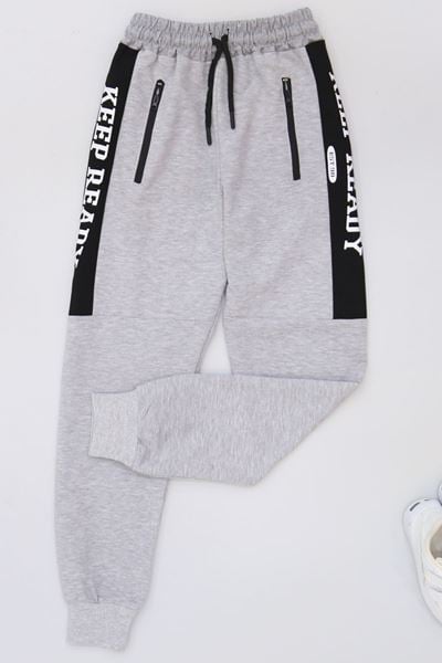 8-16 Yaş 2 İplik Likralı Eşofman Altı Grisiyah1 - 42183.2066.