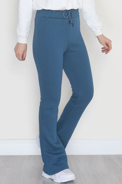 3 İplik İspanyol Paça Eşofman Altı Petrol - 42522.1878.