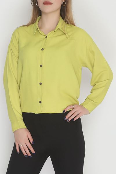 Oversize Gömlek Fıstıkyeşili - 0012.053.