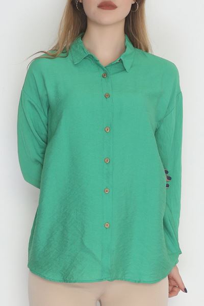 Oversize Gömlek Yeşil3 - 0012.053.