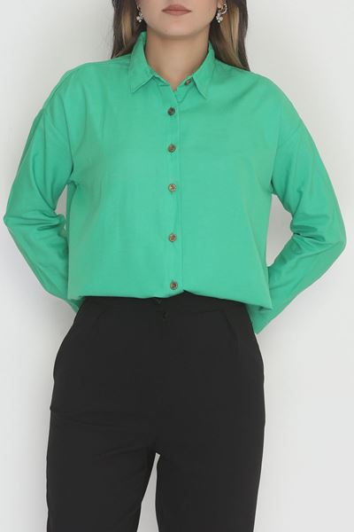 Oversize Gömlek Yeşil1 - 0012.053.