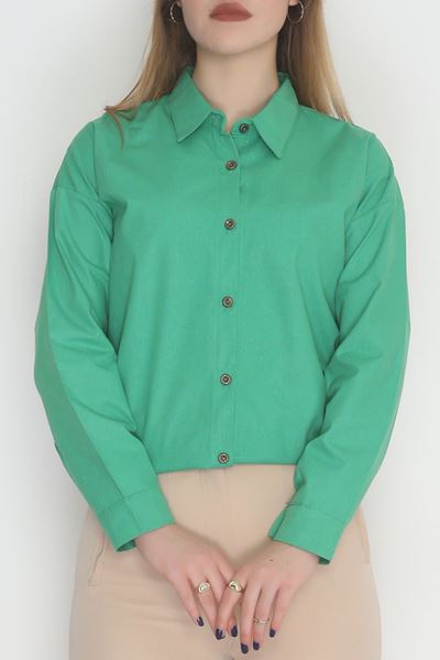 Oversize Gömlek Yeşil1 - 0010.053.