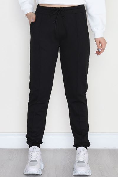 Paça Lastikli Çımalı Eşofman Altı Siyah - 70226.1431.