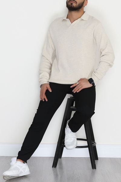 Polo Yaka Erkek Triko Taş - 42550.1766.