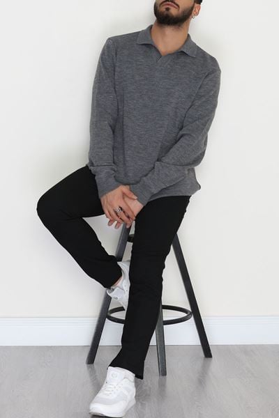 Polo Yaka Erkek Triko Antrasit - 42550.1766.