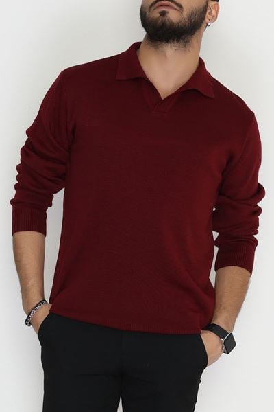 Polo Yaka Erkek Triko Bordo - 42550.1766.