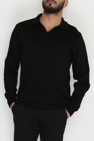 Polo Yaka Erkek Triko Siyah - 42550.1766.