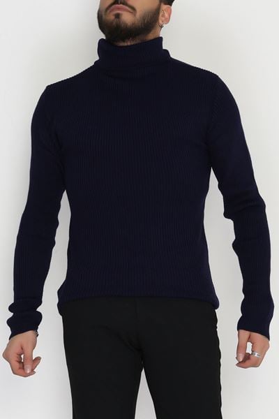 Balıkçı Yaka Erkek Triko Lacivert - 70781.1766.