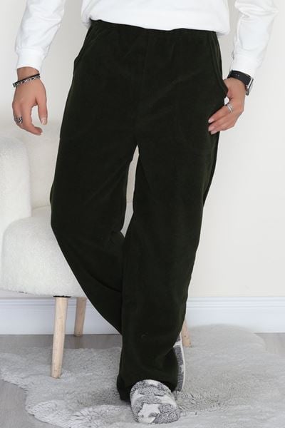 Cepli Polar Erkek Pijama Altı Haki - 42736.1049.