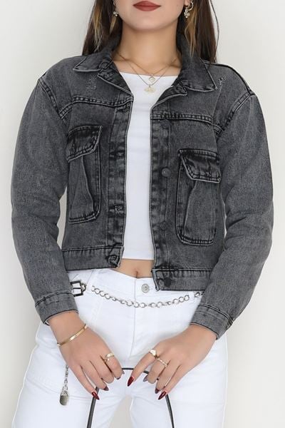 Cep Detay Kot Ceket Füme - 42680.1836.