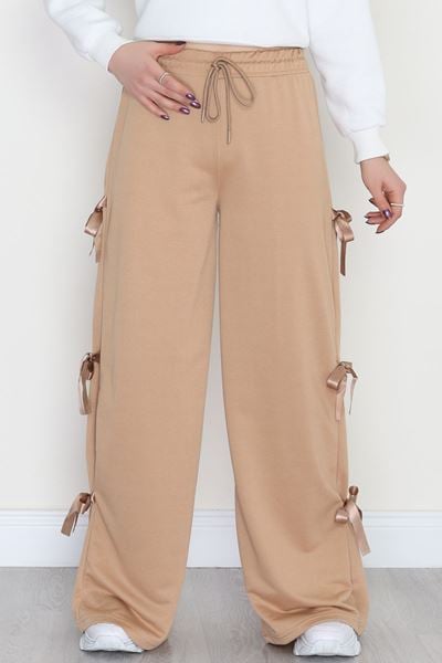 Kurdele Detaylı Eşofman Altı Sütlükahve - 50134.1857.