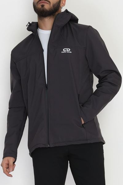 Softshell Su Geçirmez Erkek Mont Füme - 42623.2014.