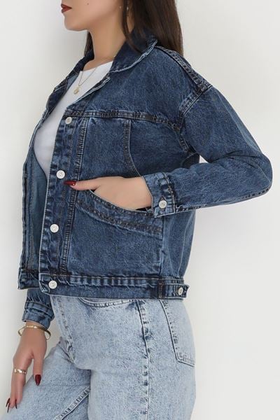 Oversize Kot Ceket Mavi - 42675.1836.