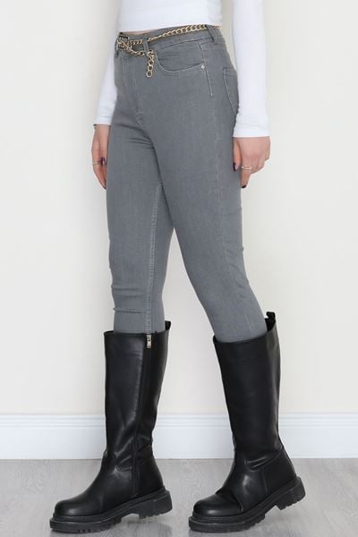 Dar Paça Kot Pantolon Gri - 42683.1836.