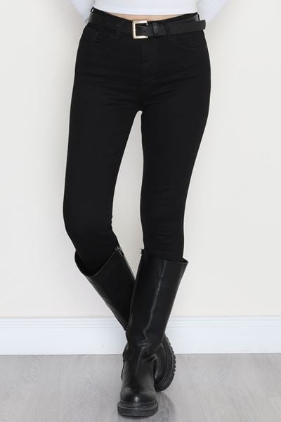 Dar Paça Kot Pantolon Siyah2 - 42683.1836.