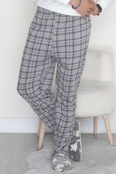 Erkek Süprem Cepsiz Pijama Altı Gri - 42671.1952.