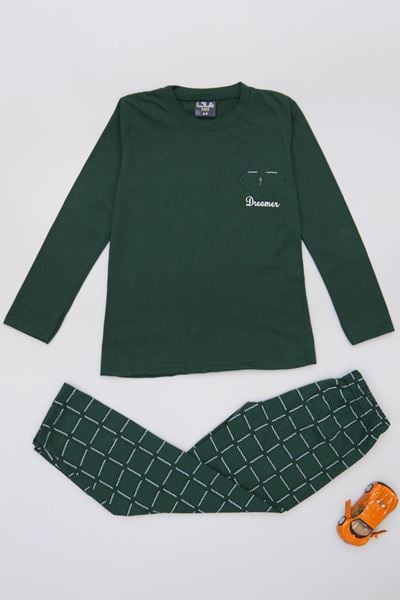 5-12 Yaş Süprem Pijama Takımı Zümrüt - 52091.1048.