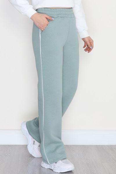 3 İplik Biyeli Palazzo Eşofman Altı Çağla - 30104.1878.