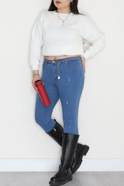 Dar Paça Kot Pantolon Mavi5 - 42683.1836.