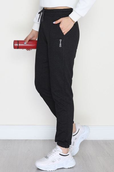 Baskılı Paça Lastik Eşofman Altı Antrasit1 - 41316.1431.