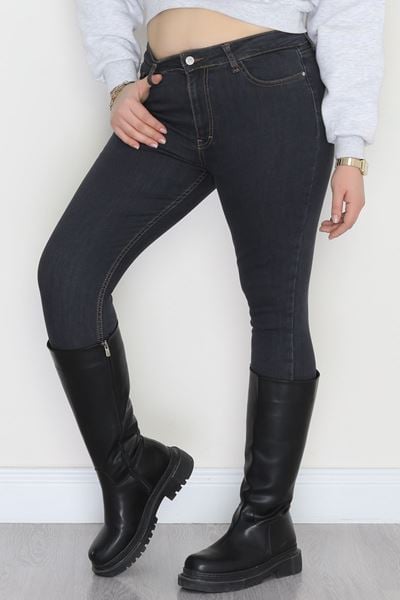 Büyük Beden Dar Paça Kot Pantolon Koyufüme - 42684.1836.