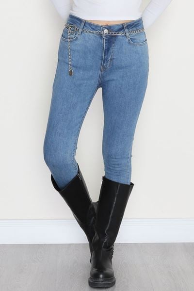 Dar Paça Kot Pantolon Mavi6 - 42683.1836.