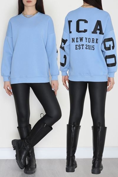 3 İplik Şardonlu Oversize Sweat Bebemavi - 50923.1878.