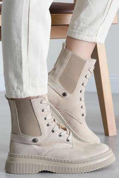 Lastik Detaylı Postal Bot Bejsüet - 31623.264.