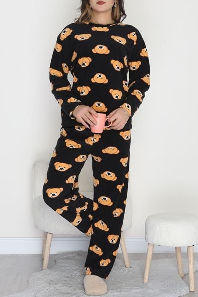 Polar Alt Üst Aynı Pijama Takımı Siyahayı - 168.1287.