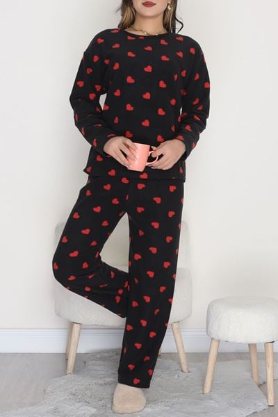 Polar Alt Üst Aynı Pijama Takımı Siyahkırmızı - 168.1287.