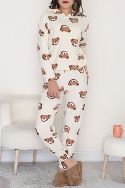 Kapşonlu Polar Takım Bejayıkafa - 344.1287.