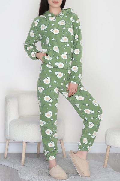 Kapşonlu Polar Takım Yeşilavokado - 344.1287.