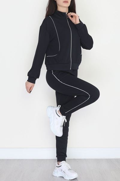 Biyeli Modal Kumaş Takım Lacivert - 4124.1247.