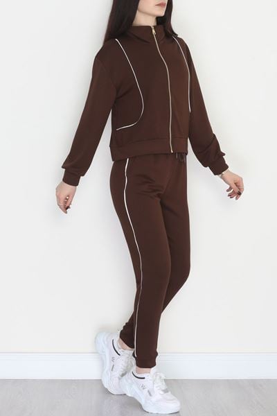 Biyeli Modal Kumaş Takım Kahve - 4124.1247.