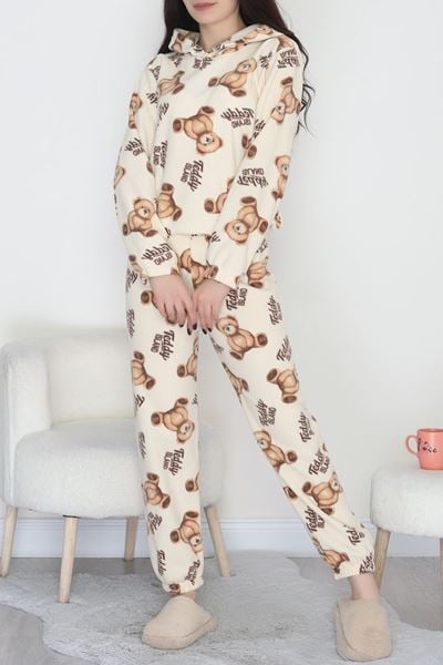 Kapşonlu Polar Takım Kahveayı - 344.1287.