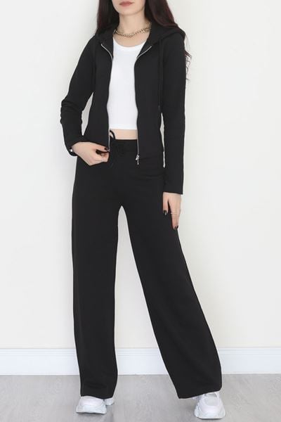 Yanları Biyeli İkili Takım Siyah - 42734.1871.