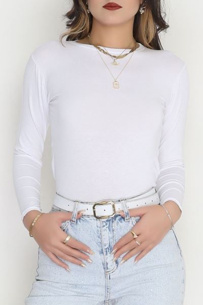 Uzun Kol Body Beyaz - 3605.1783.