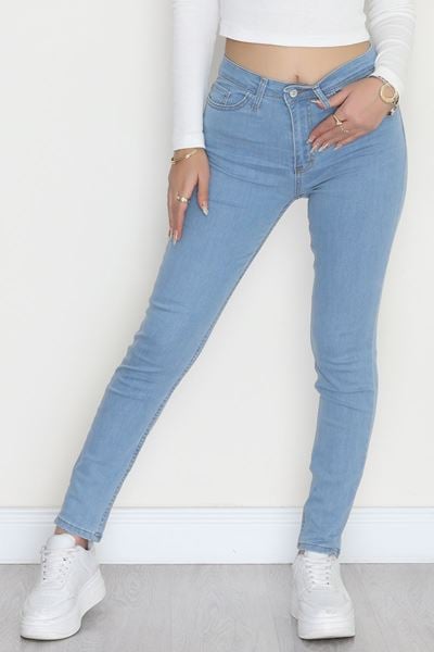 Dar Paça Kot Pantolon Buzmavi - 42683.1836.