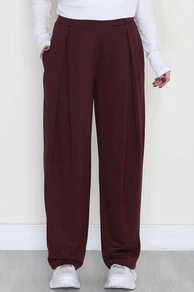 Ters Pileli Oysho Pantolon Mürdüm - 4082.1247.