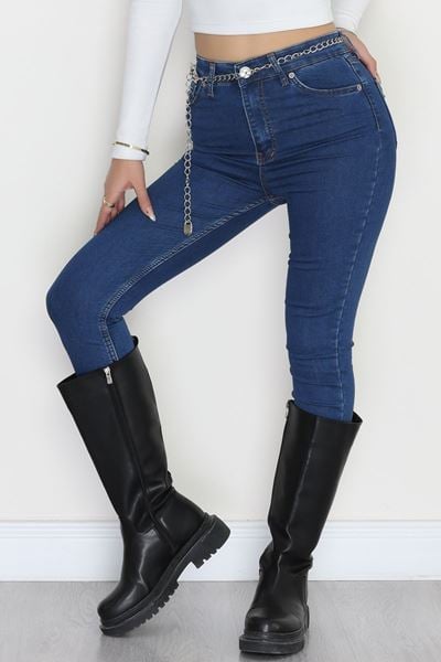 Dar Paça Kot Pantolon Mavi - 42322.1431.