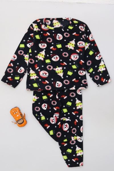 4-10 Yaş Polar İkili Takım Siyahyeşil - 52077.1776.