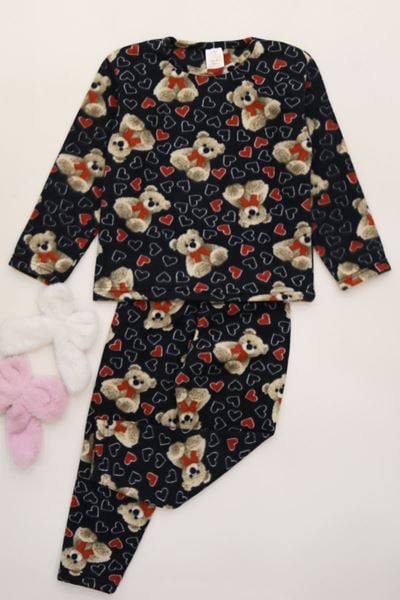 4-10 Yaş Polar İkili Takım Siyahayı - 52077.1776.