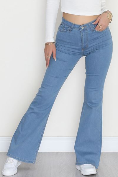 İspanyol Paça Kot Pantolon Mavi1 - 42687.1836.