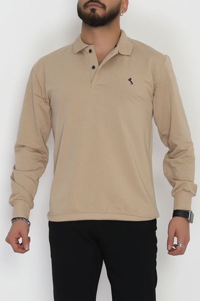 2 İplik Likralı Polo Yaka Erkek Sweat Sütlükahve - 42743.2087.