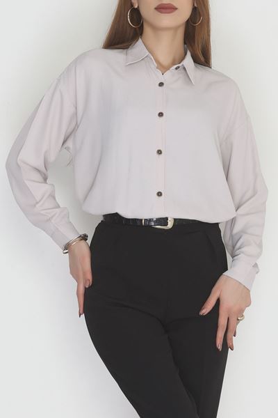 Oversize Gömlek Taş - 0012.053.