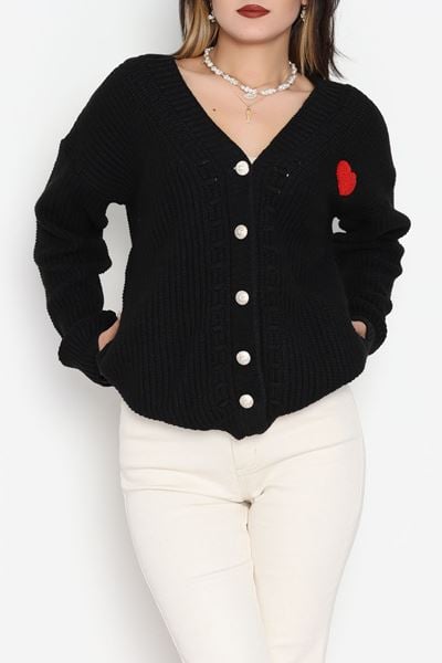 Ponponlu Hırka Siyah - 382.1577.